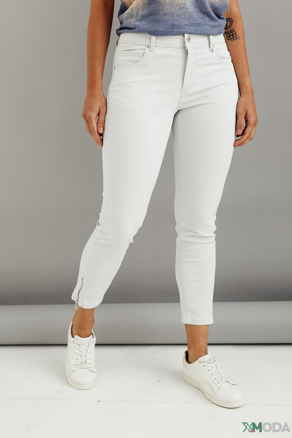 Джинсы Angels с полоской белые