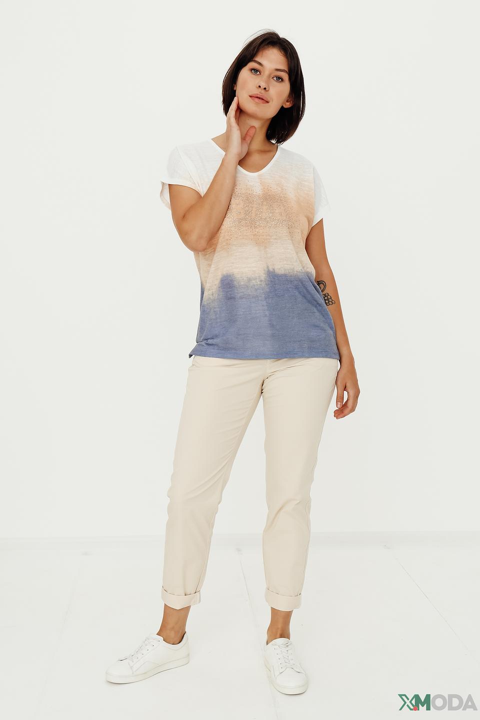 Брюки Taifun бежевые с зауженным низом