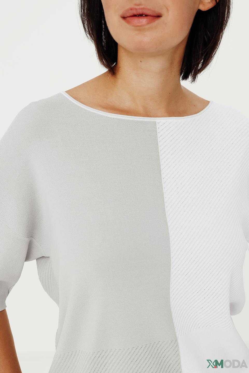 Пуловер Bianca с контрастными вставками