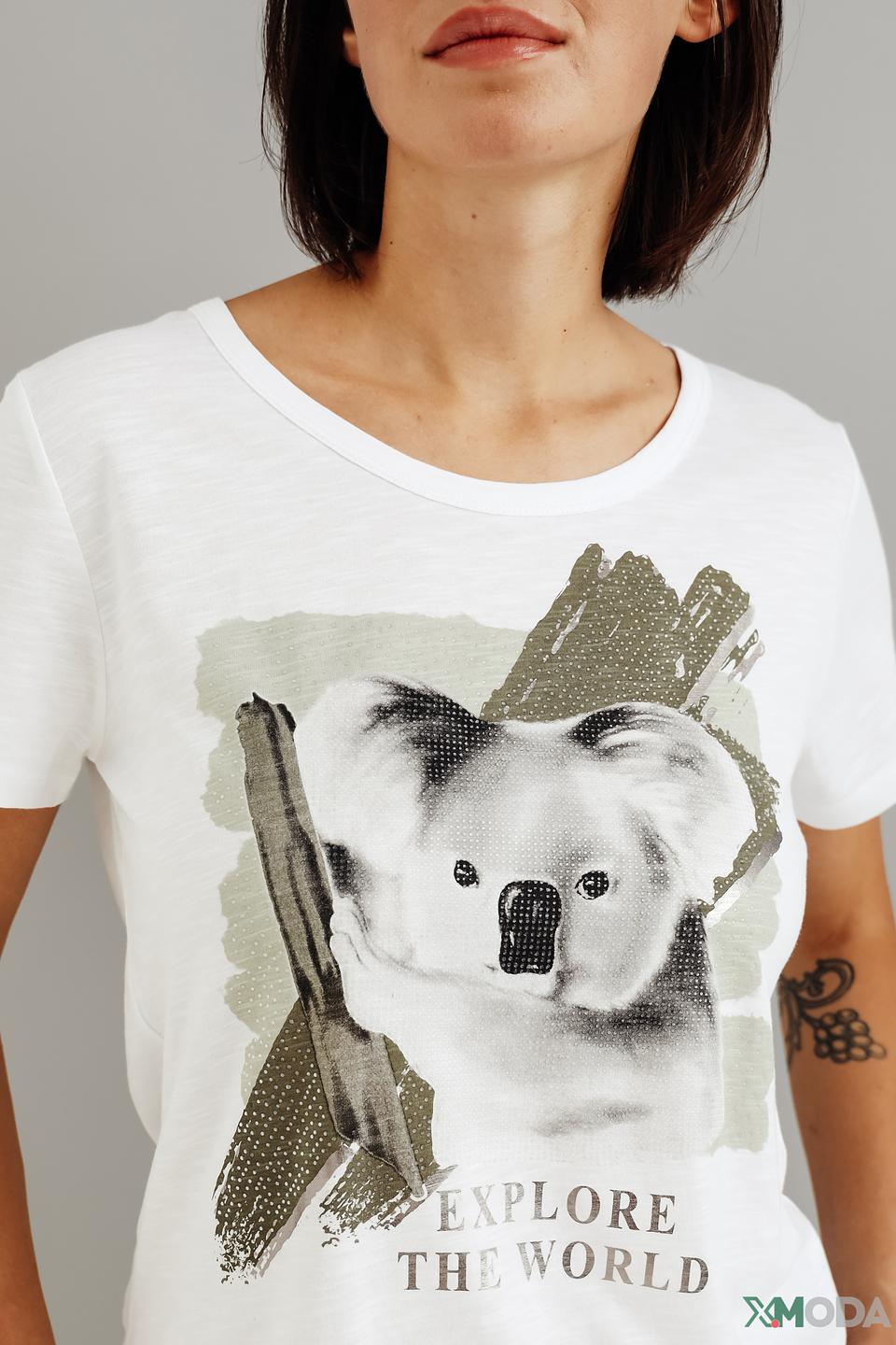Футболка Monari с коалой белый