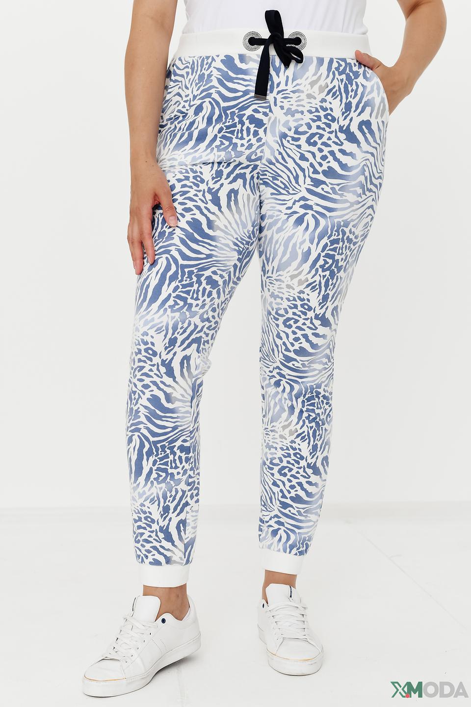 Брюки Lebek с принтом зебра