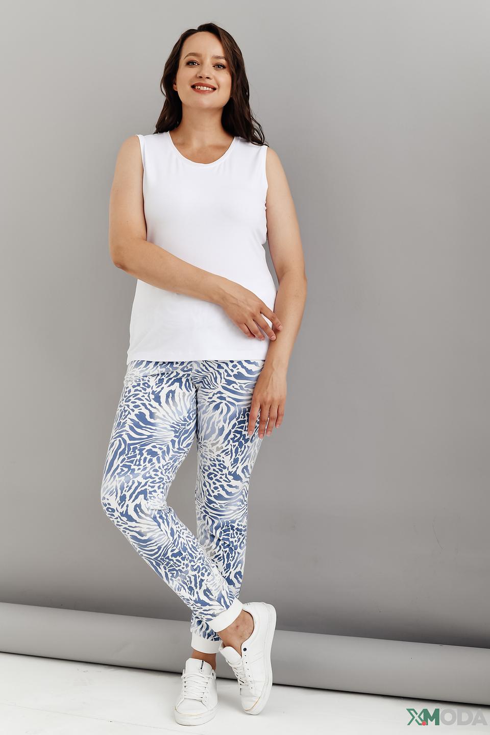 Брюки Lebek с принтом зебра