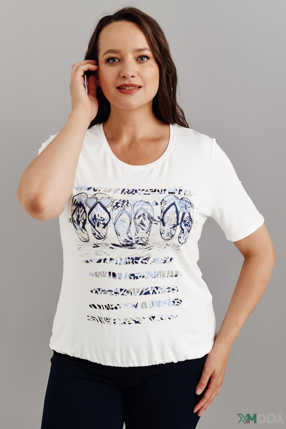 Футболка Lebek с принтом тапочек