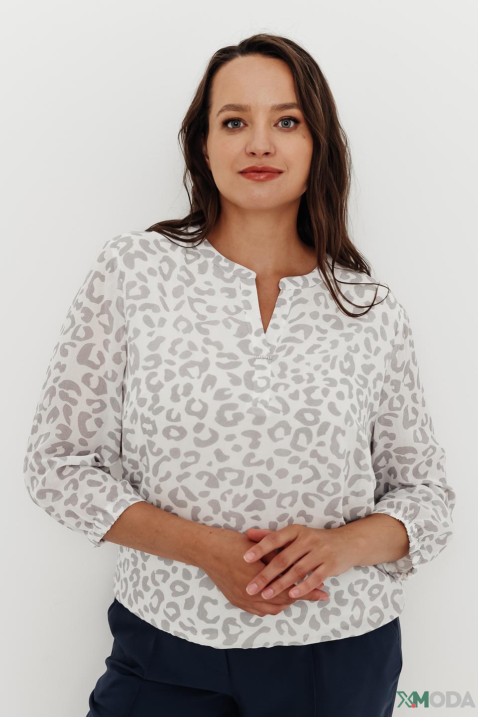 Блуза Frank Walder с леопардовым принтом