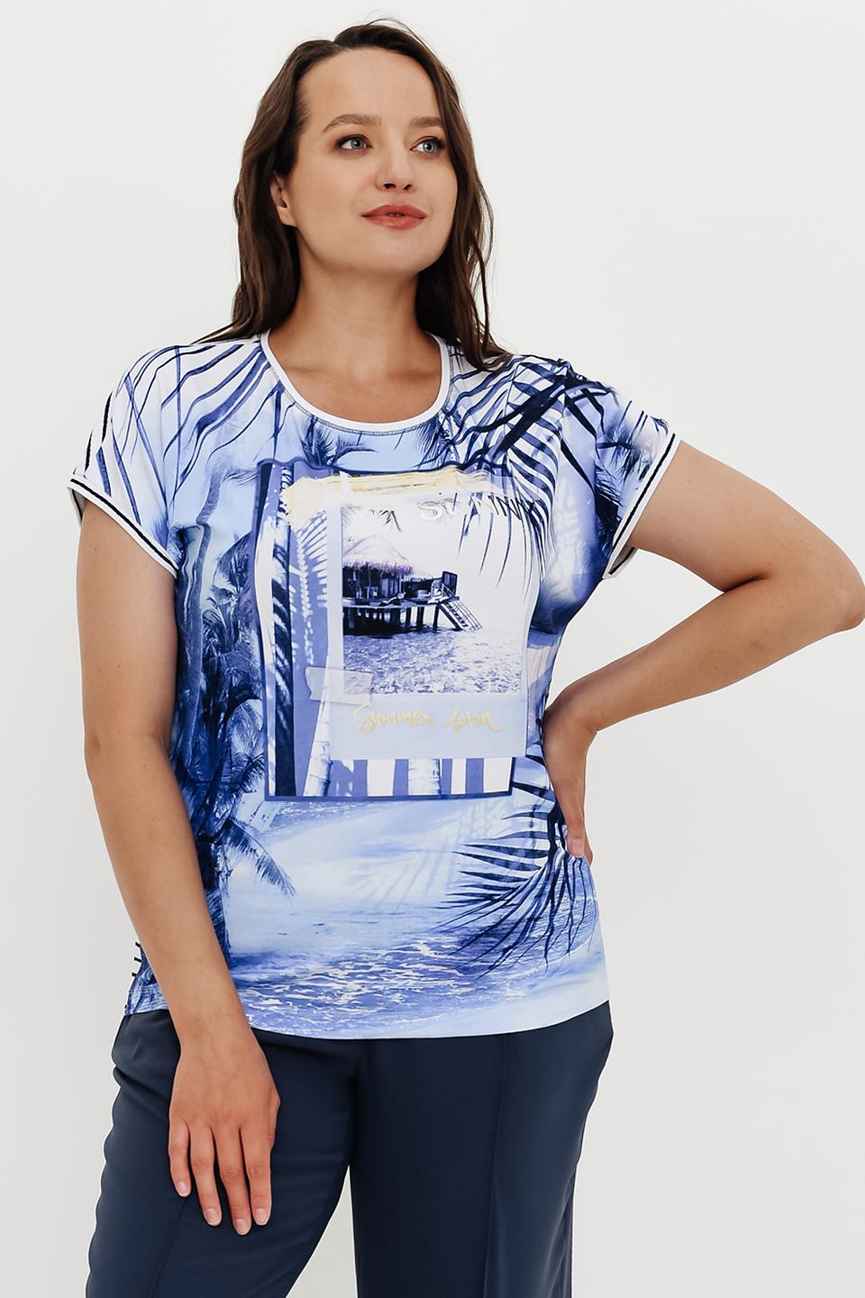 Блуза Rabe collection с тропическим принтом