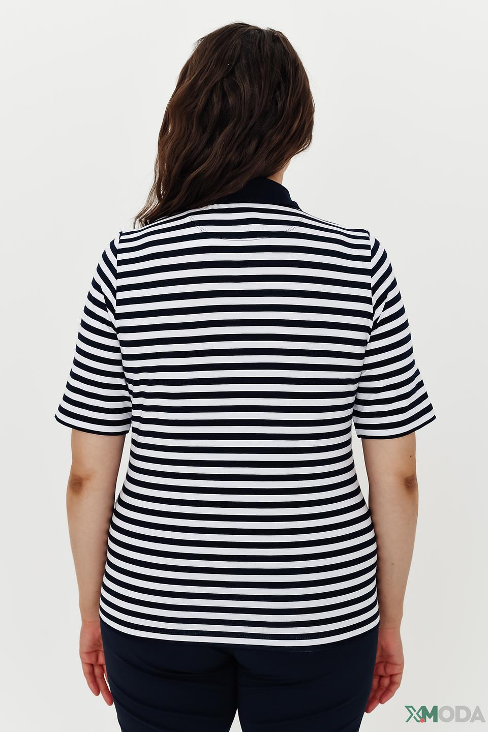 Поло Rabe collection в полоску чёрно-белое