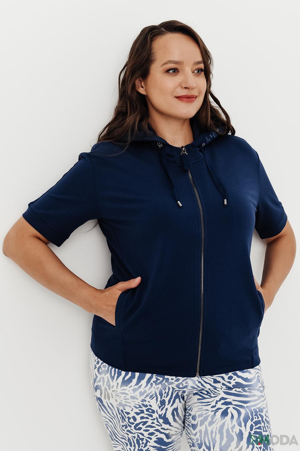 Толстовка Thomas Rabe синяя на молнии