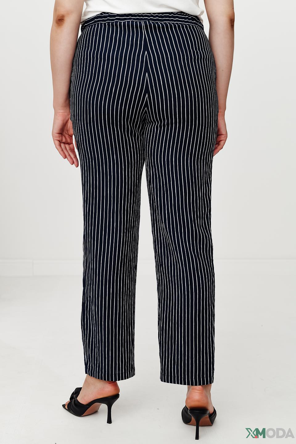 Брюки Barbara Lebek в полоску чёрный