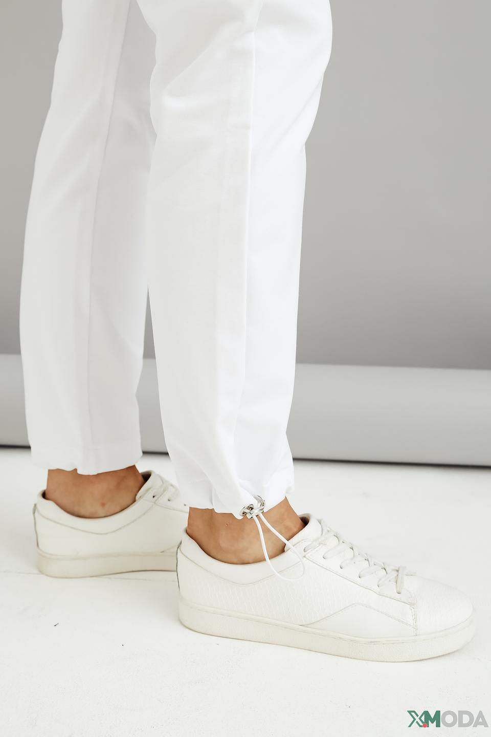 Брюки Lisa Campione белые с резинкой