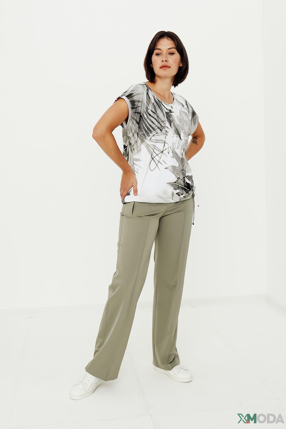 Брюки Bianca хаки с поясом