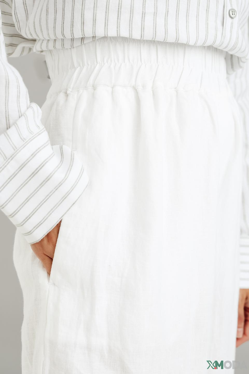 Брюки Marc Aurel широкие белые