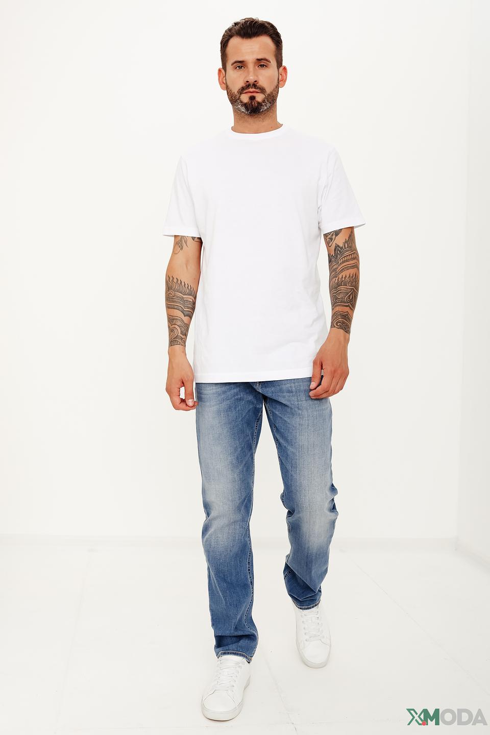 Джинсы Gardeur синие с потертостями