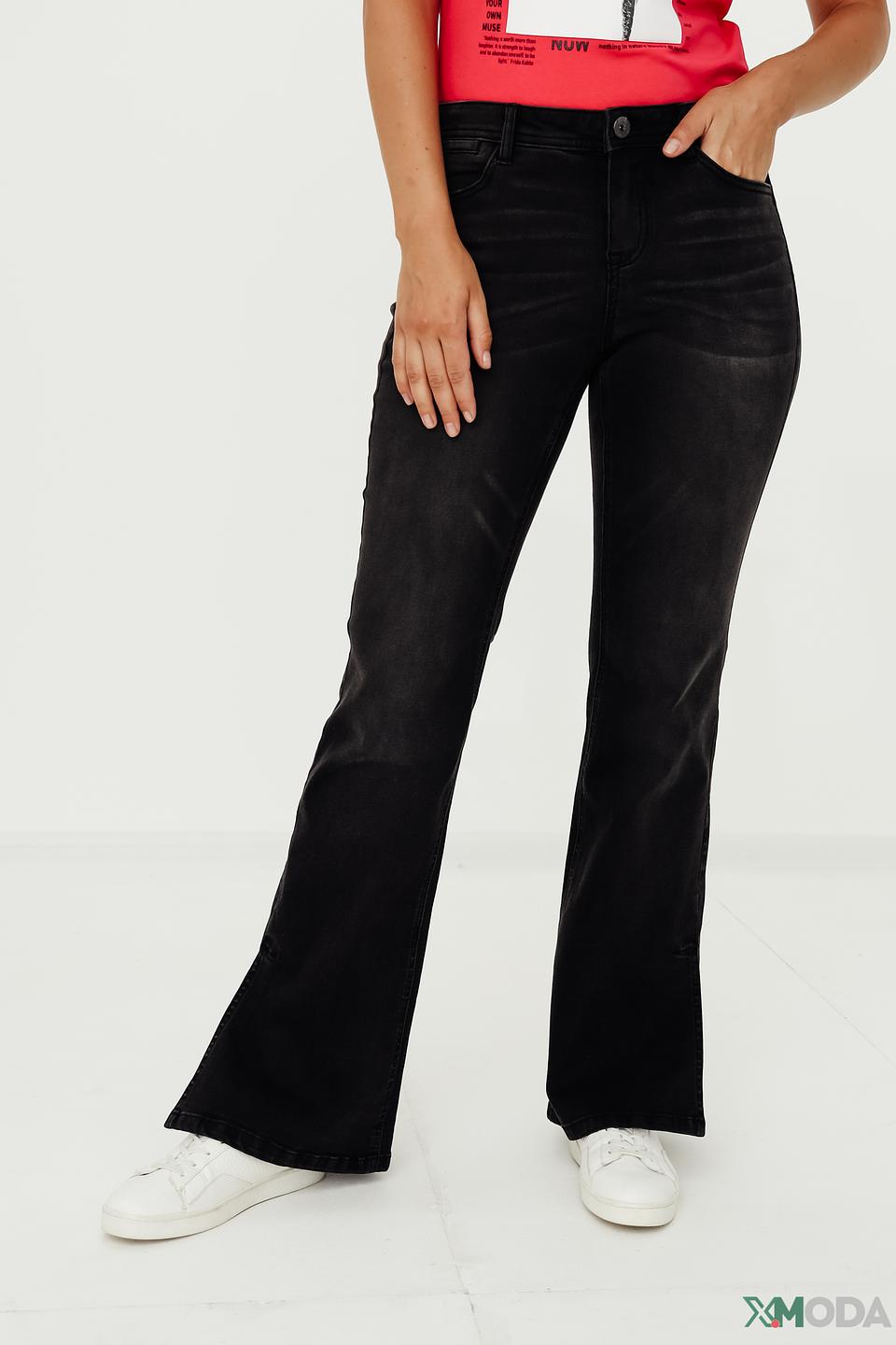 Джинсы Taifun клеш чёрные