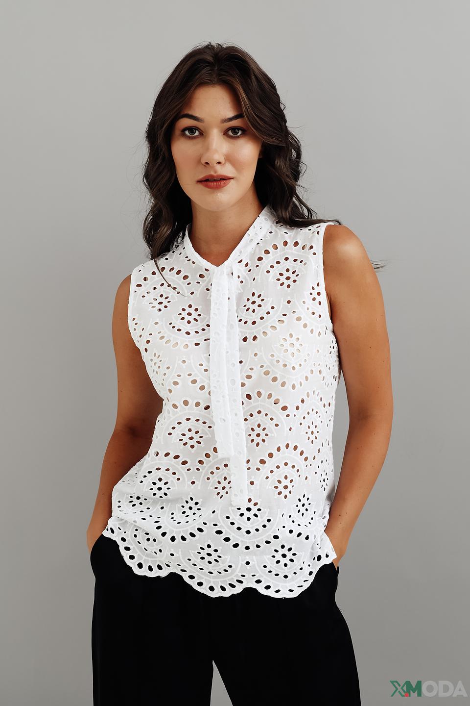 Топ You Just White с вышивкой