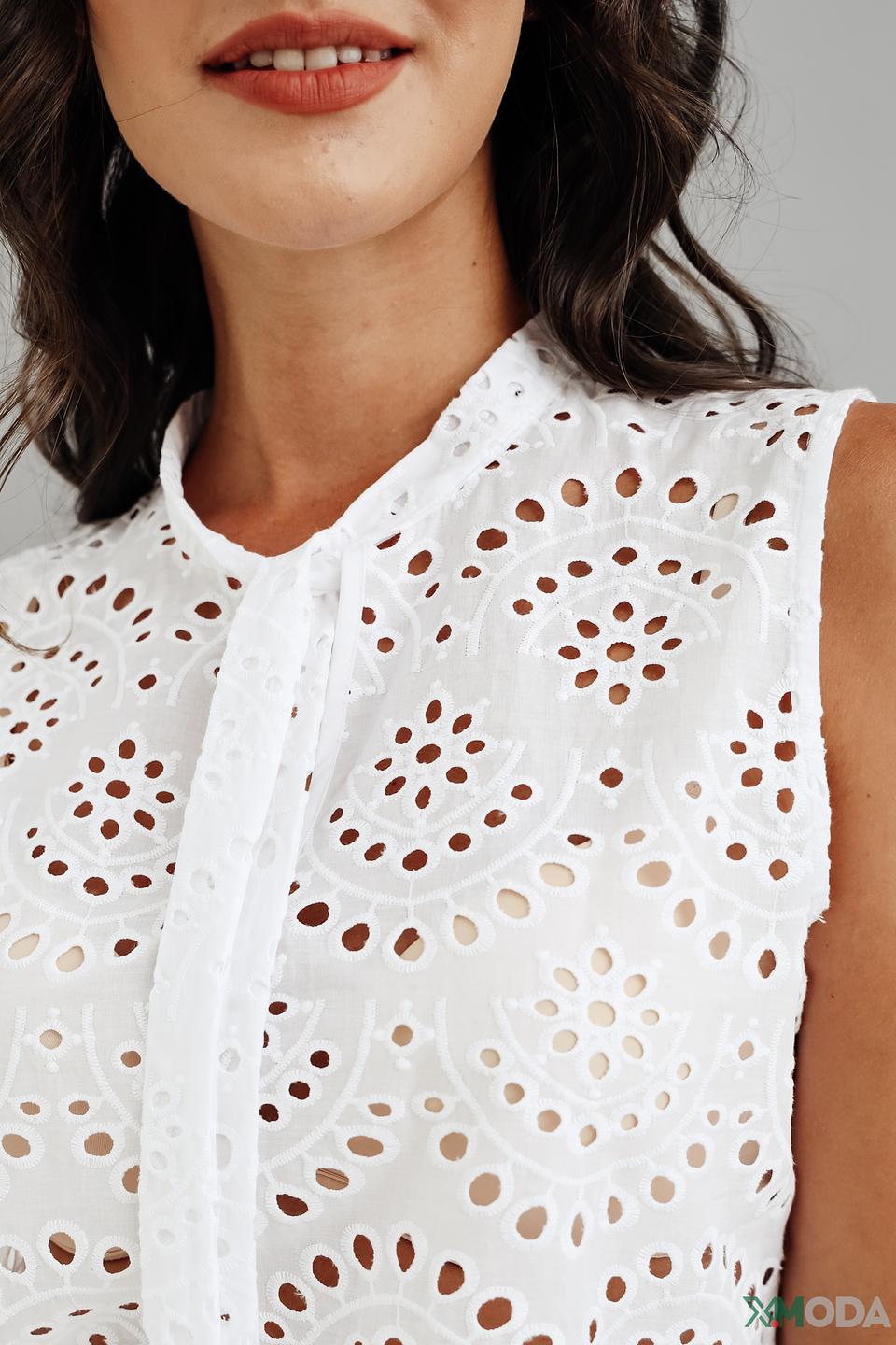 Топ You Just White с вышивкой