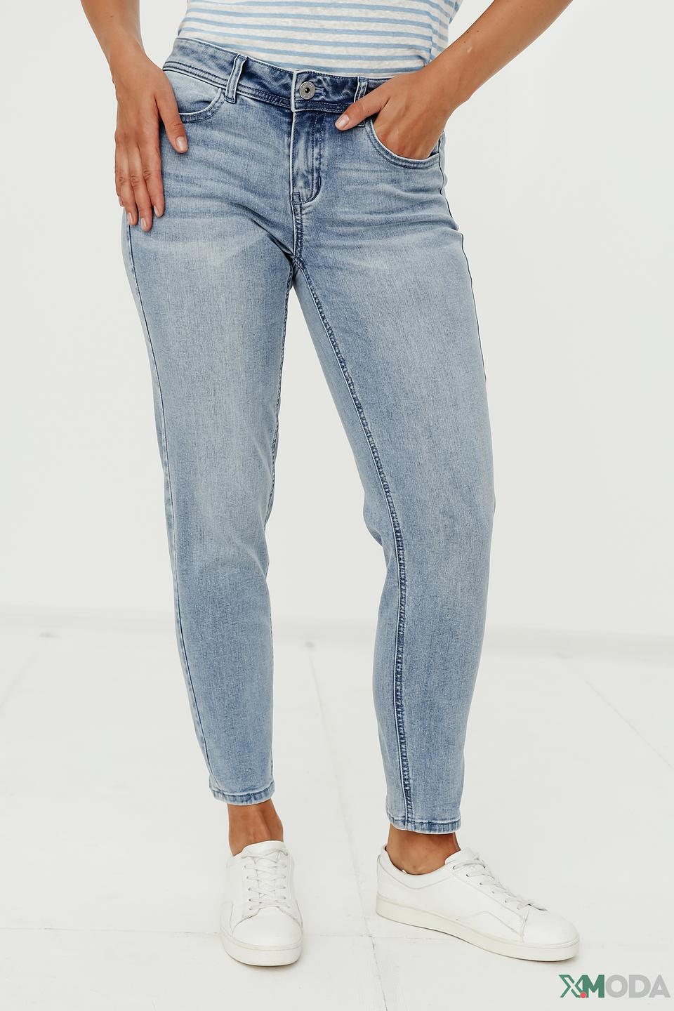 Джинсы Taifun с потертостями голубые