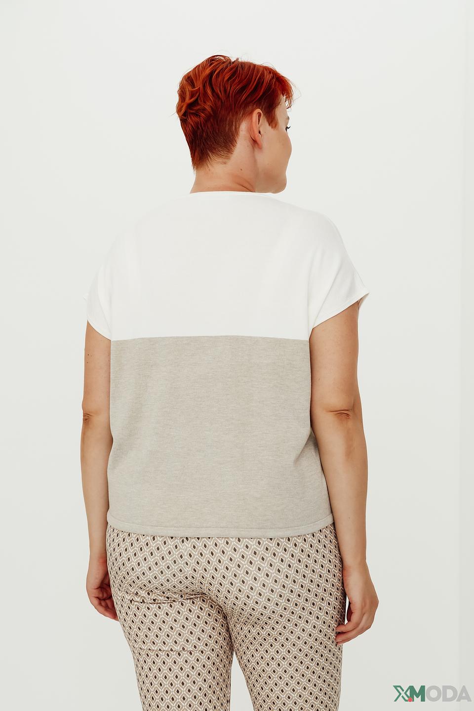 Пуловер Bianca цветовой блок