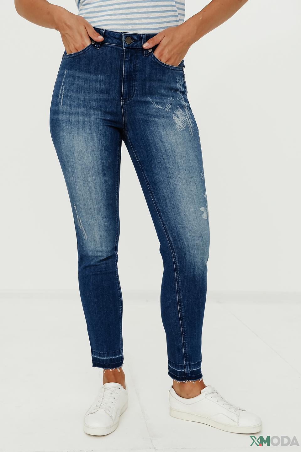 Джинсы Lecomte с потертостями