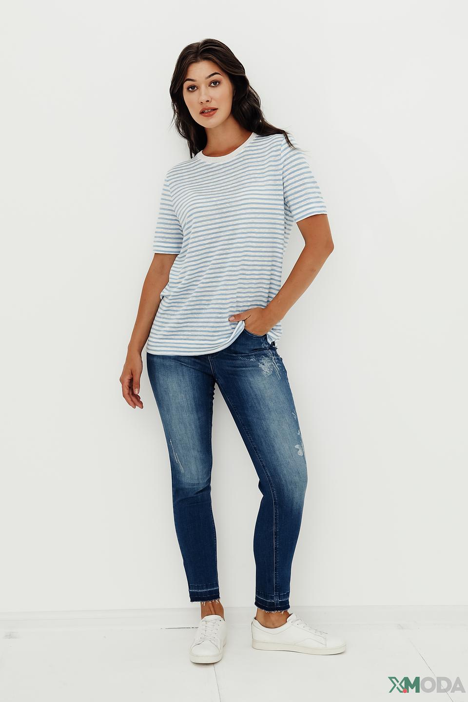 Джинсы Lecomte с потертостями