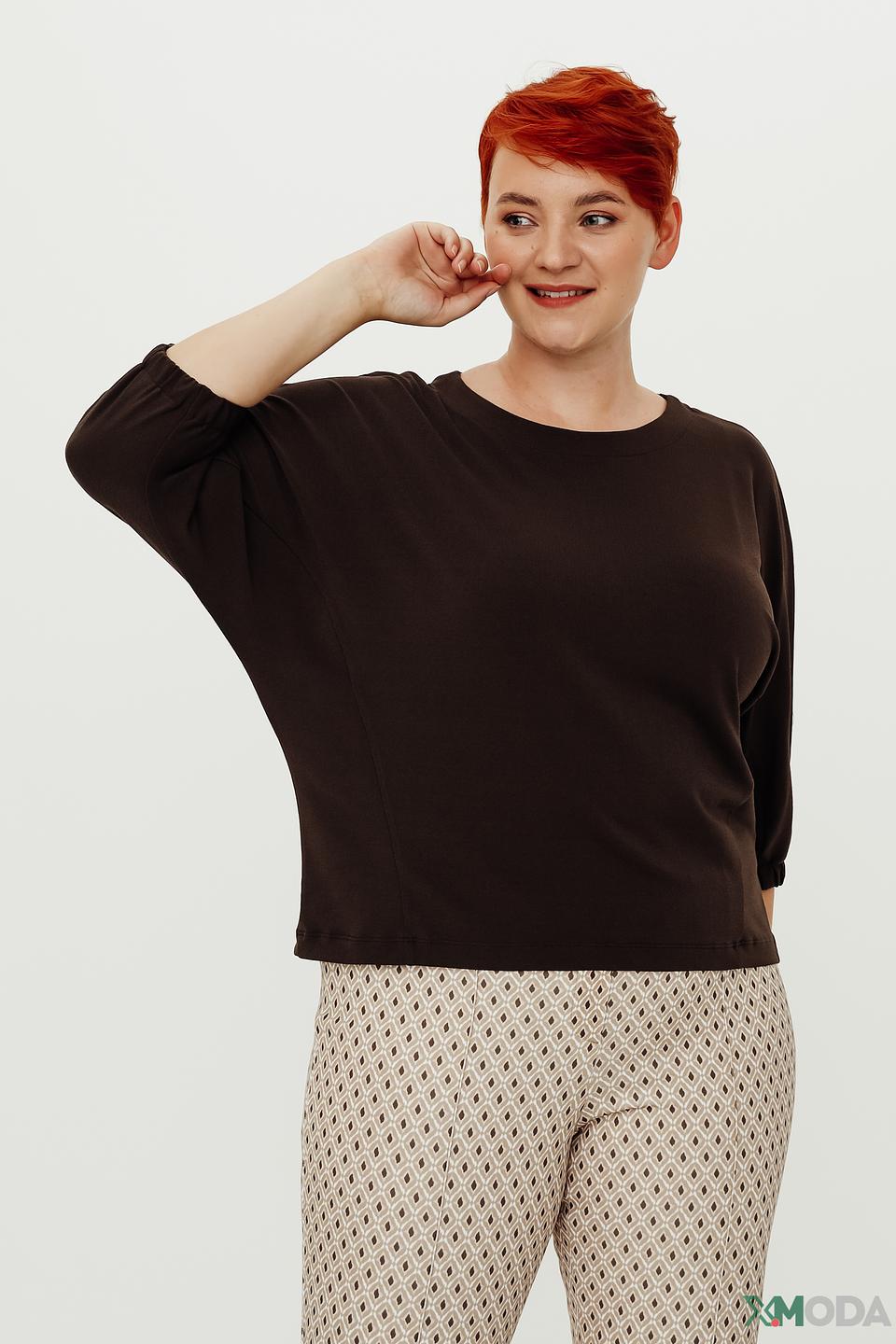 Блуза Bianca с кружевом черная