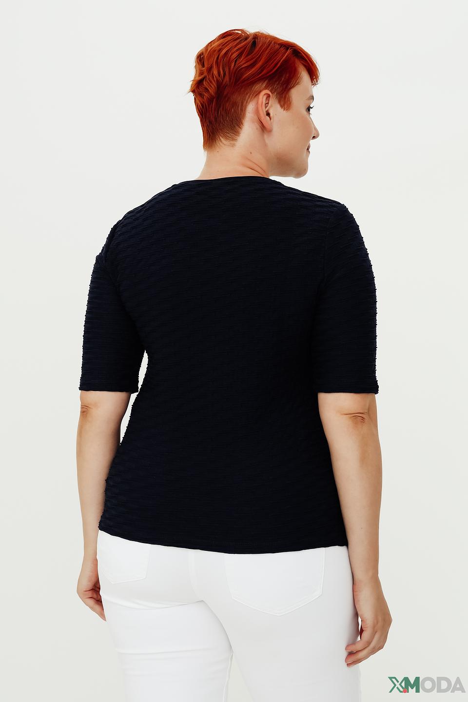 Топ Barbara Lebek чёрный с текстурой