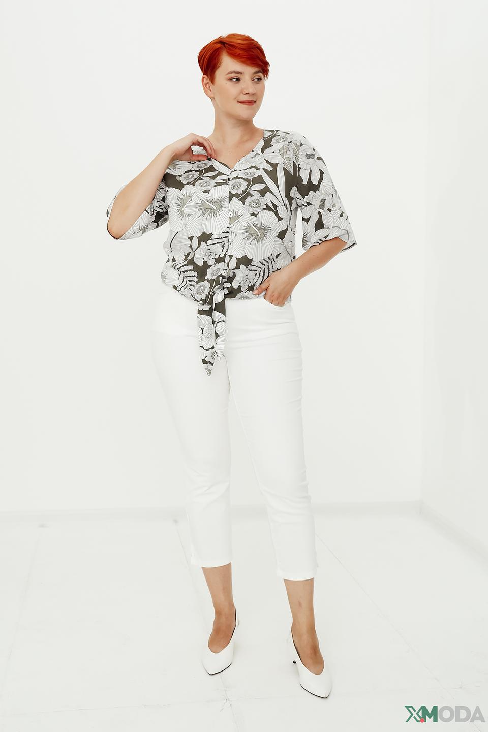 Блуза Bianca с цветочным принтом