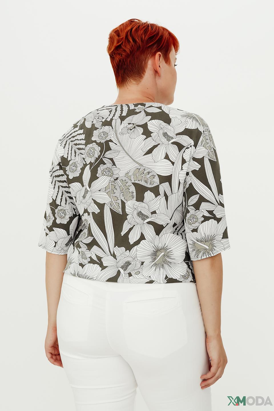 Блуза Bianca с цветочным принтом
