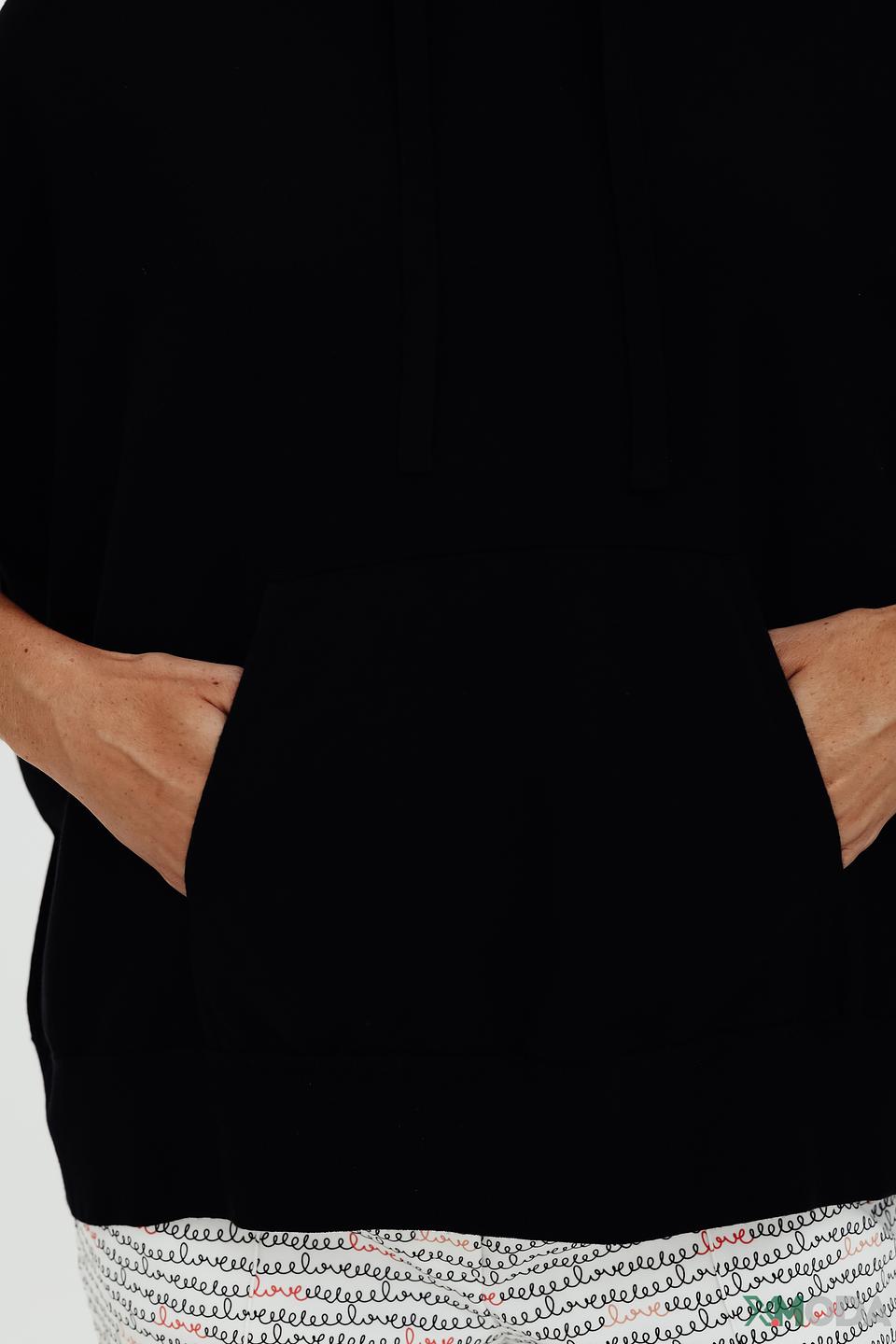 Пуловер Maerz с капюшоном чёрный