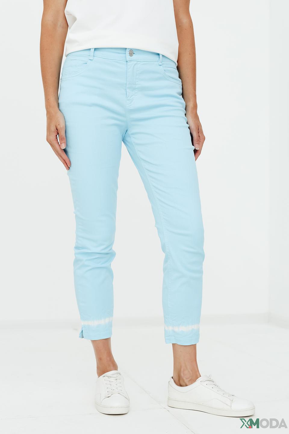 Капри Gardeur голубые с потертостями