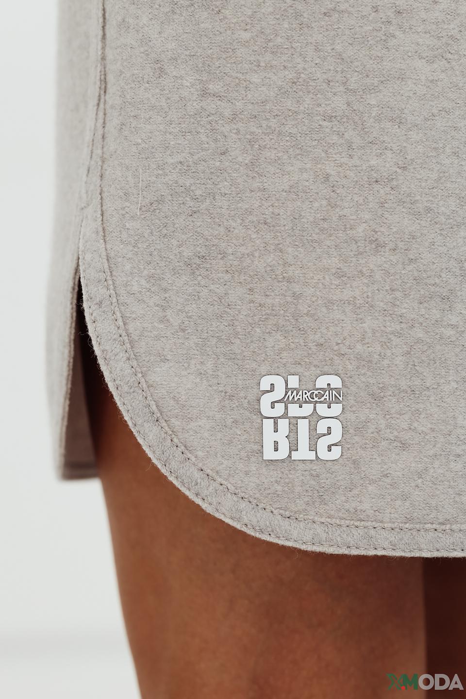 Юбка Marc Cain серая с разрезом