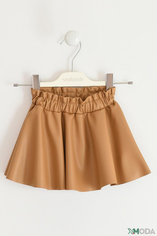 Юбка Sarabanda экокожа бежевая