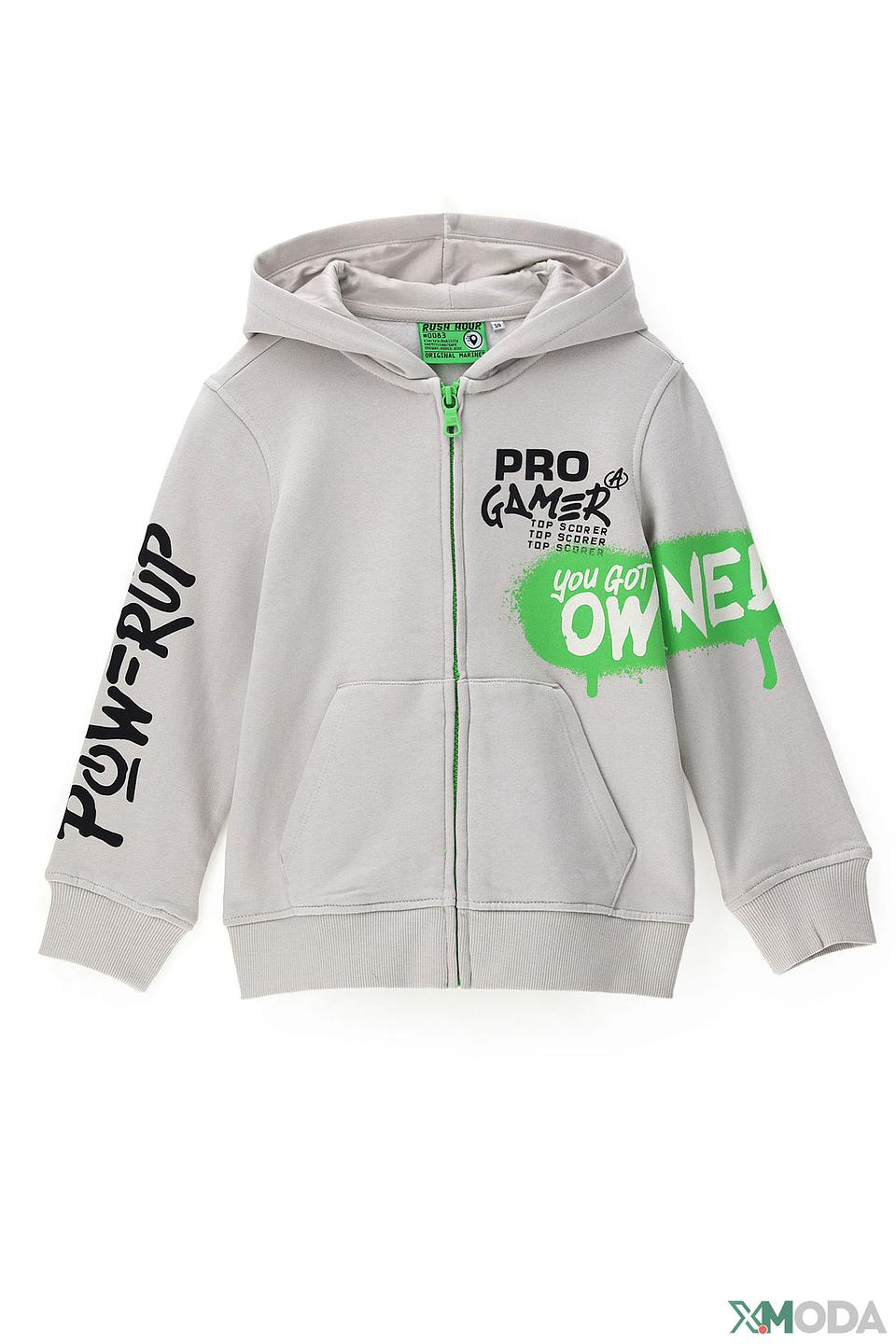 Кардиган Original Marines серый с принтом