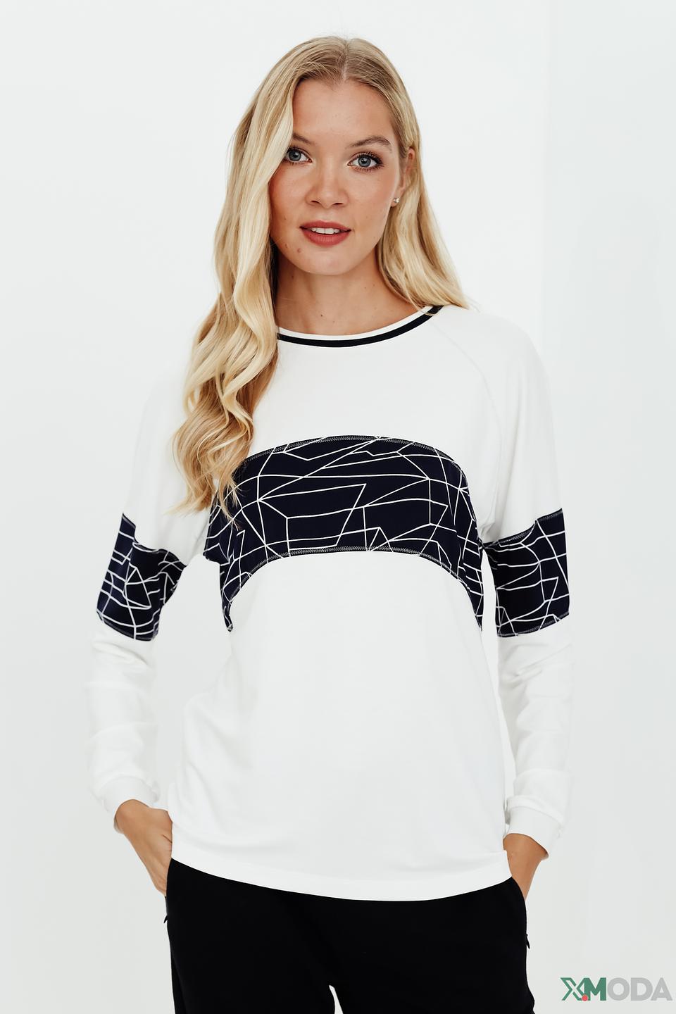 Пуловер Pezzo с геометрическим принтом