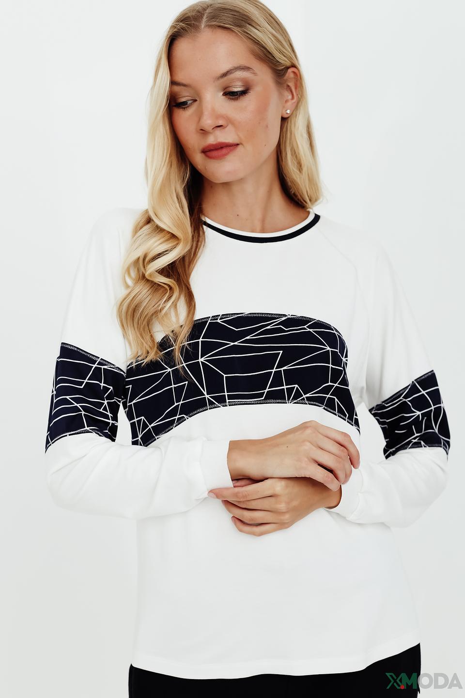 Пуловер Pezzo с геометрическим принтом