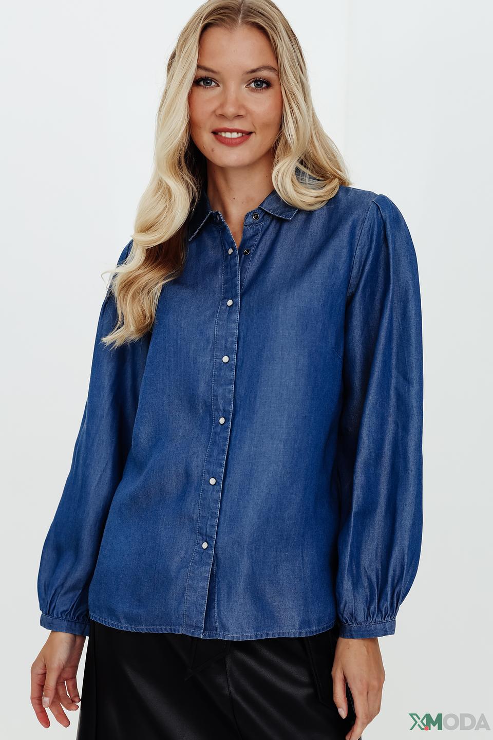 Рубашка Pezzo джинсовая синяя