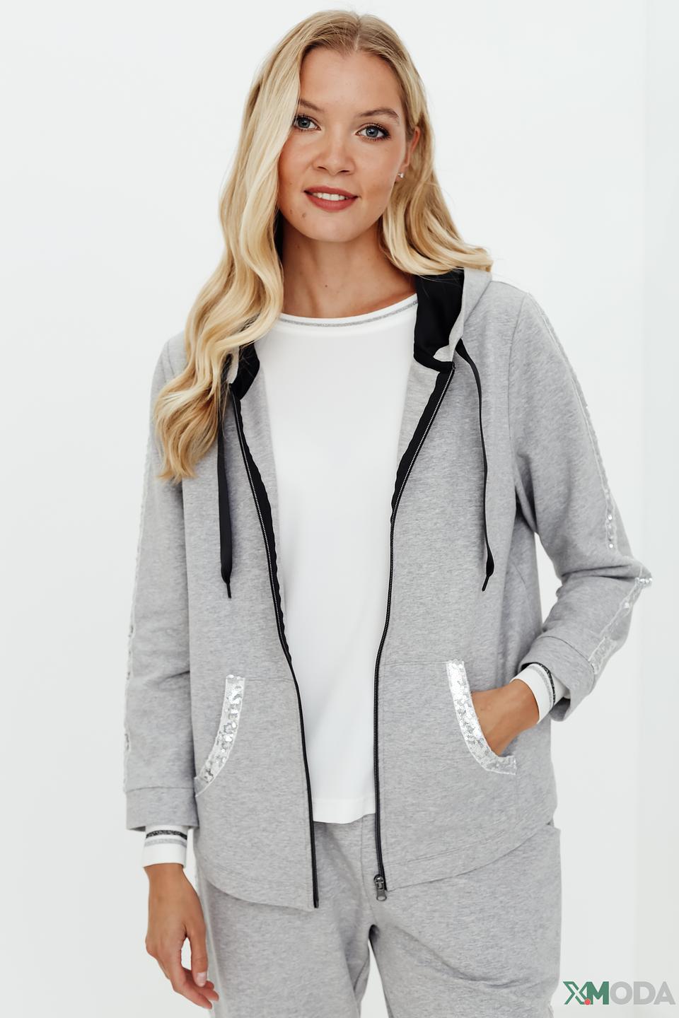 Жакет Pezzo с пайетками серый