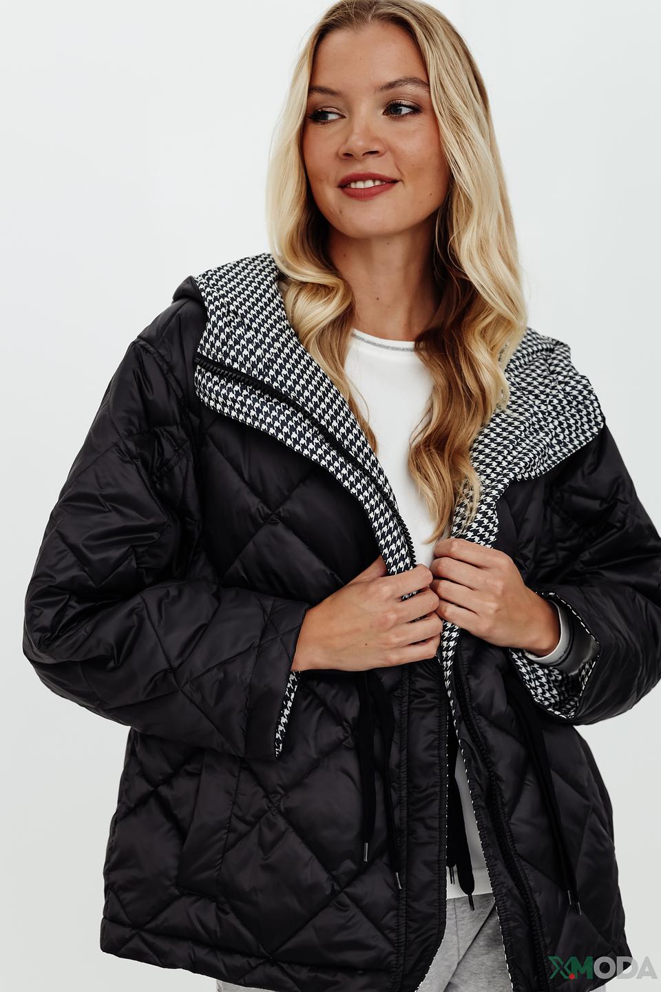 Куртка Pezzo в клетку чёрная