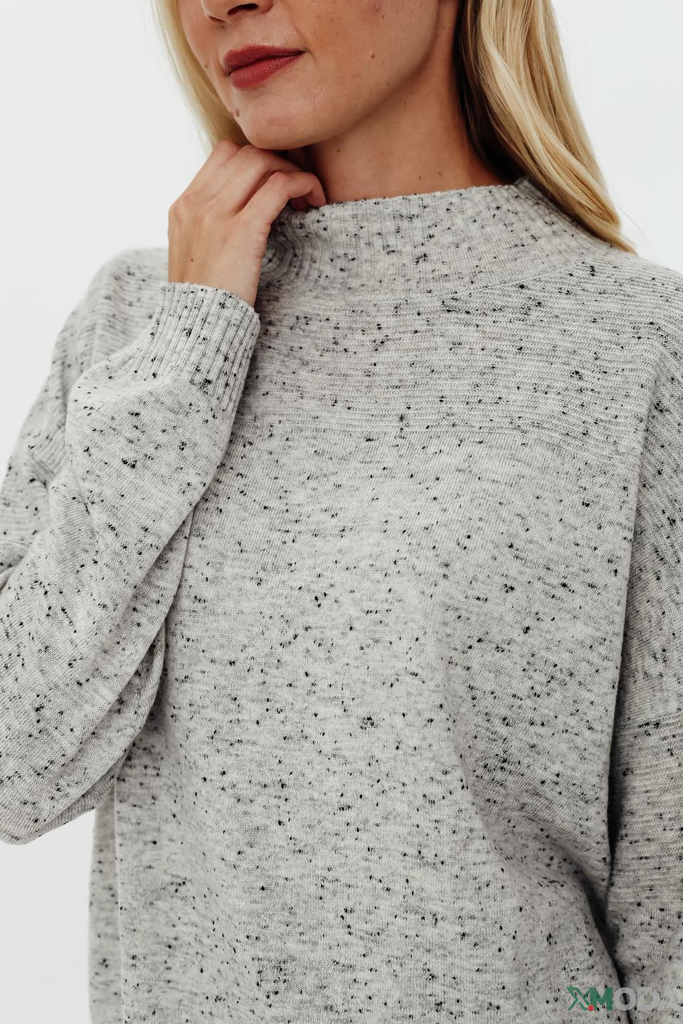 Пуловер Pezzo меланж с горлом