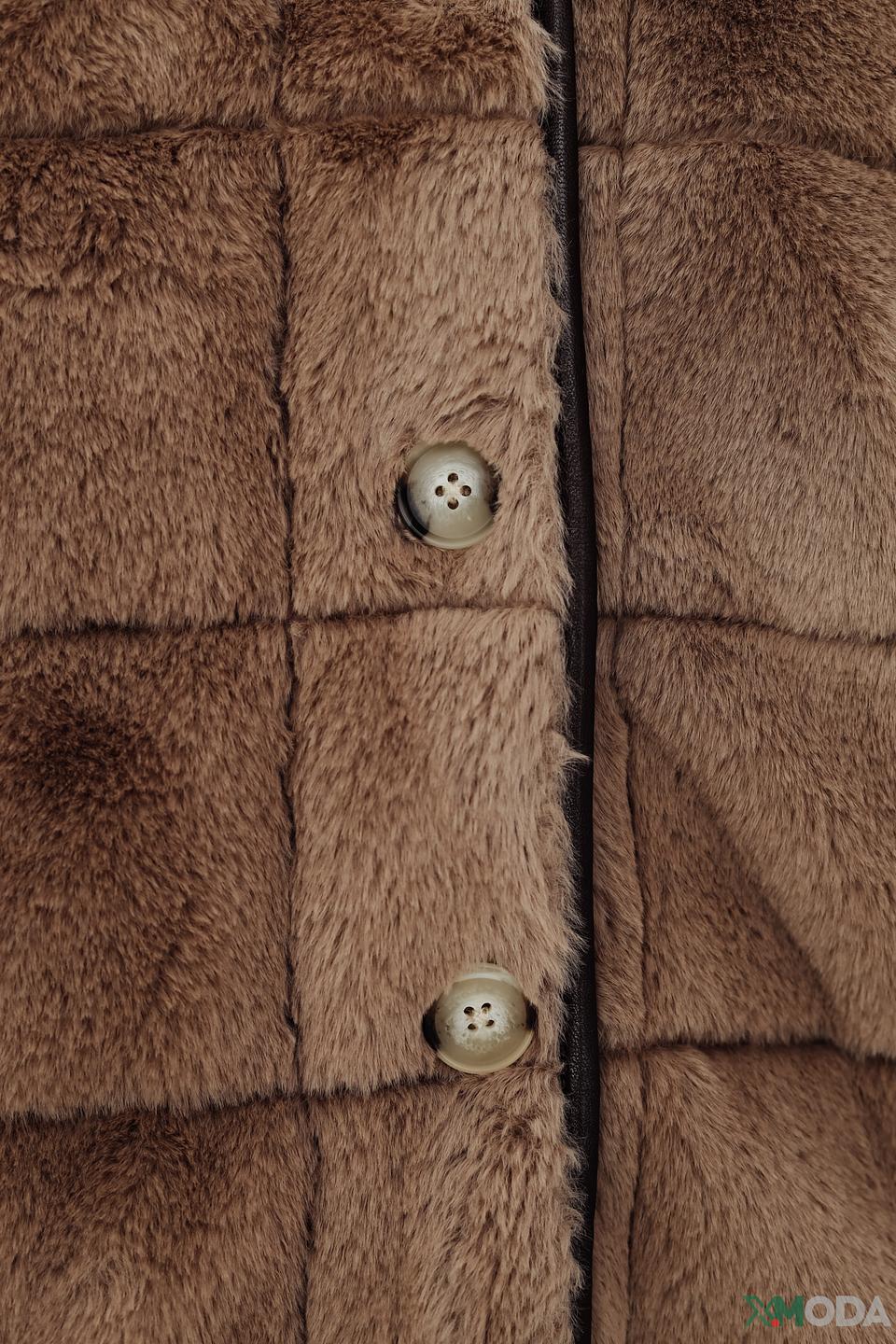 Куртка Pezzo искусственный мех бежевая