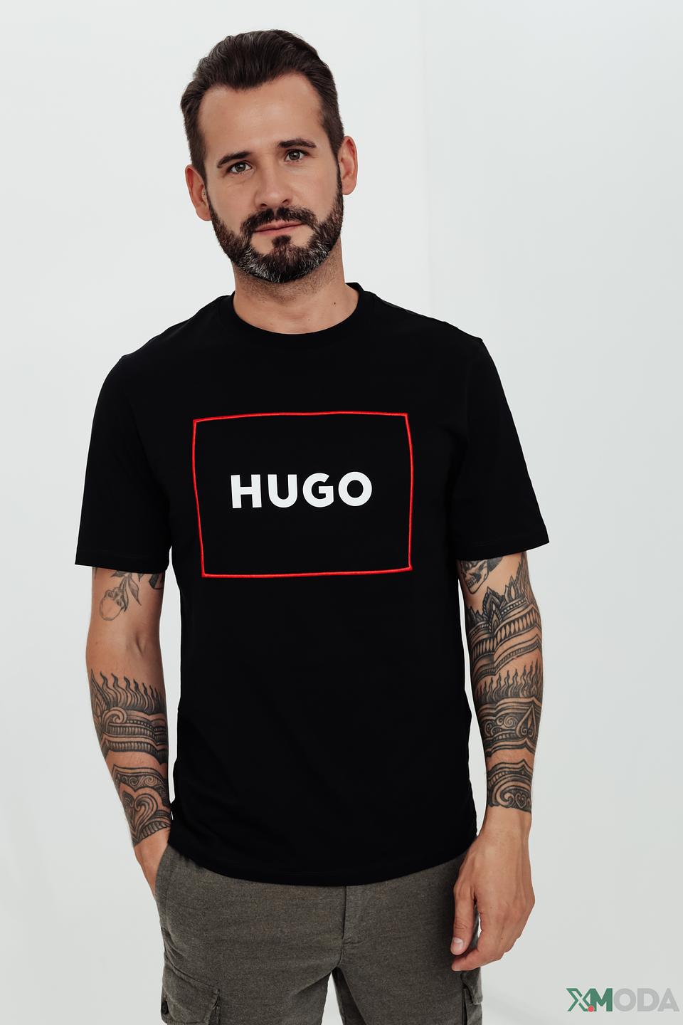 Футболка Hugo логотип чёрная