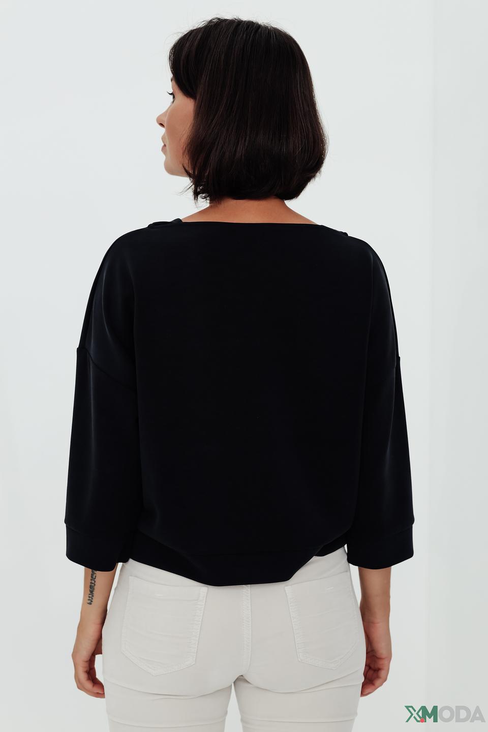 Пуловер Margittes чёрный с 3/4 рукавом