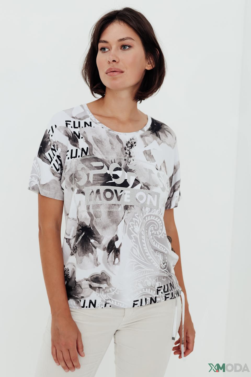 Блуза Monari с принтом черно-белый