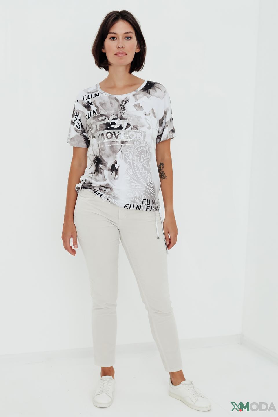 Блуза Monari с принтом черно-белый