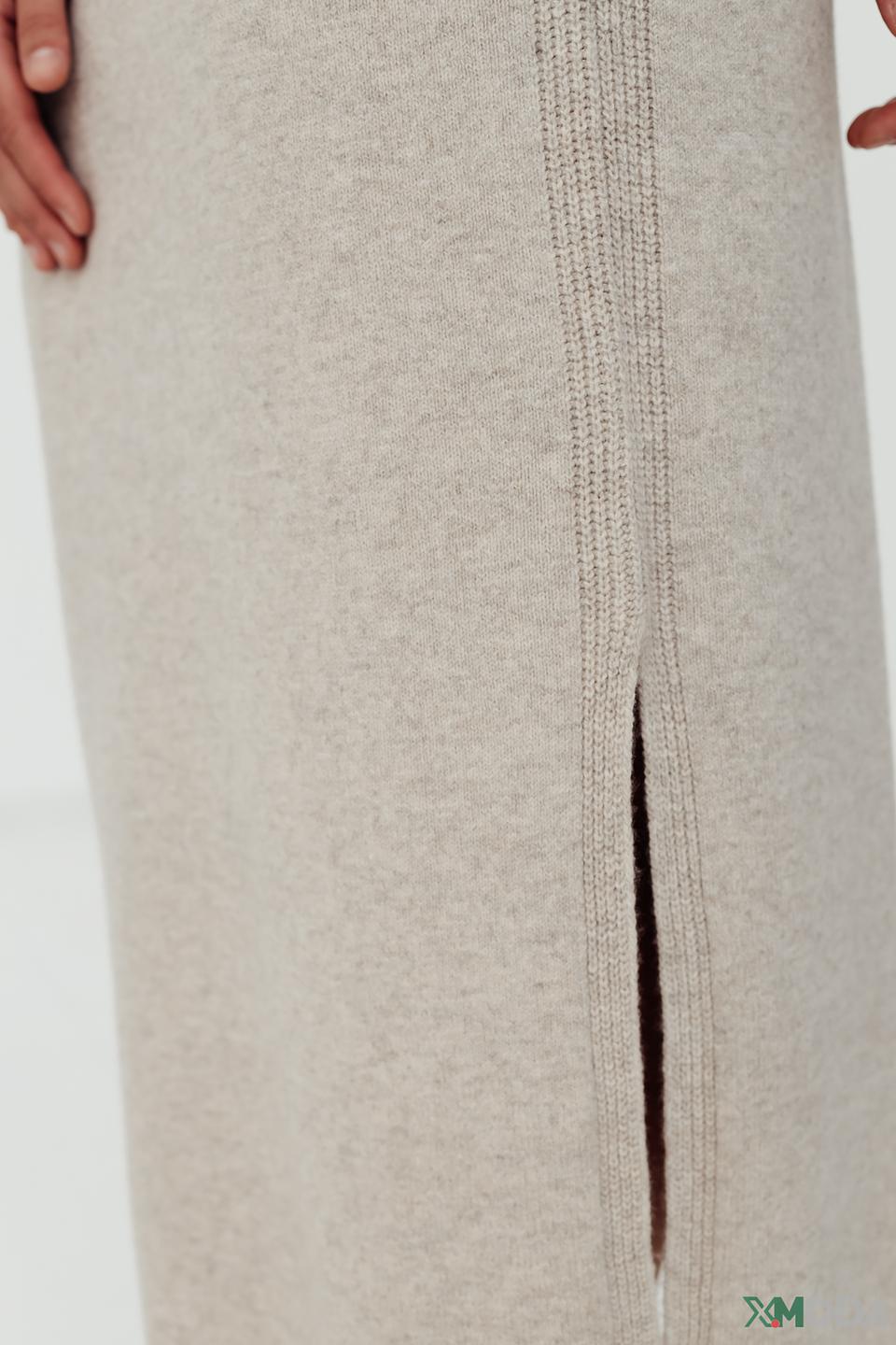 Юбка Oui вязаная бежевая