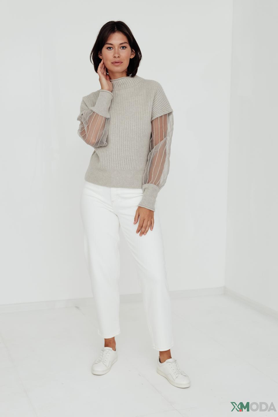 Пуловер Marc Cain с рукавами-сеткой