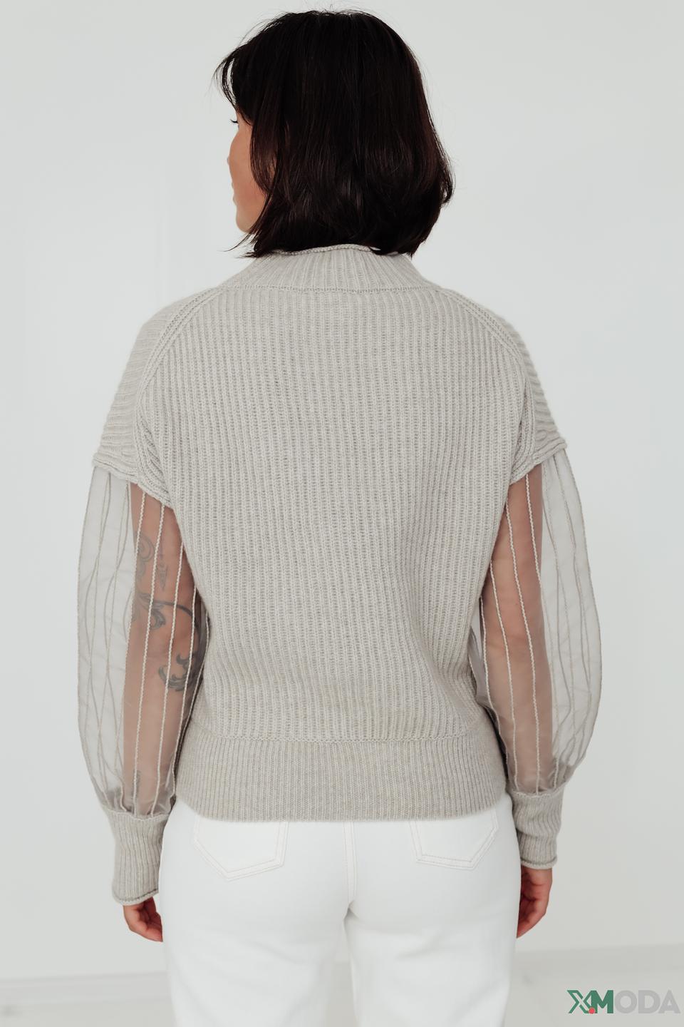 Пуловер Marc Cain с рукавами-сеткой