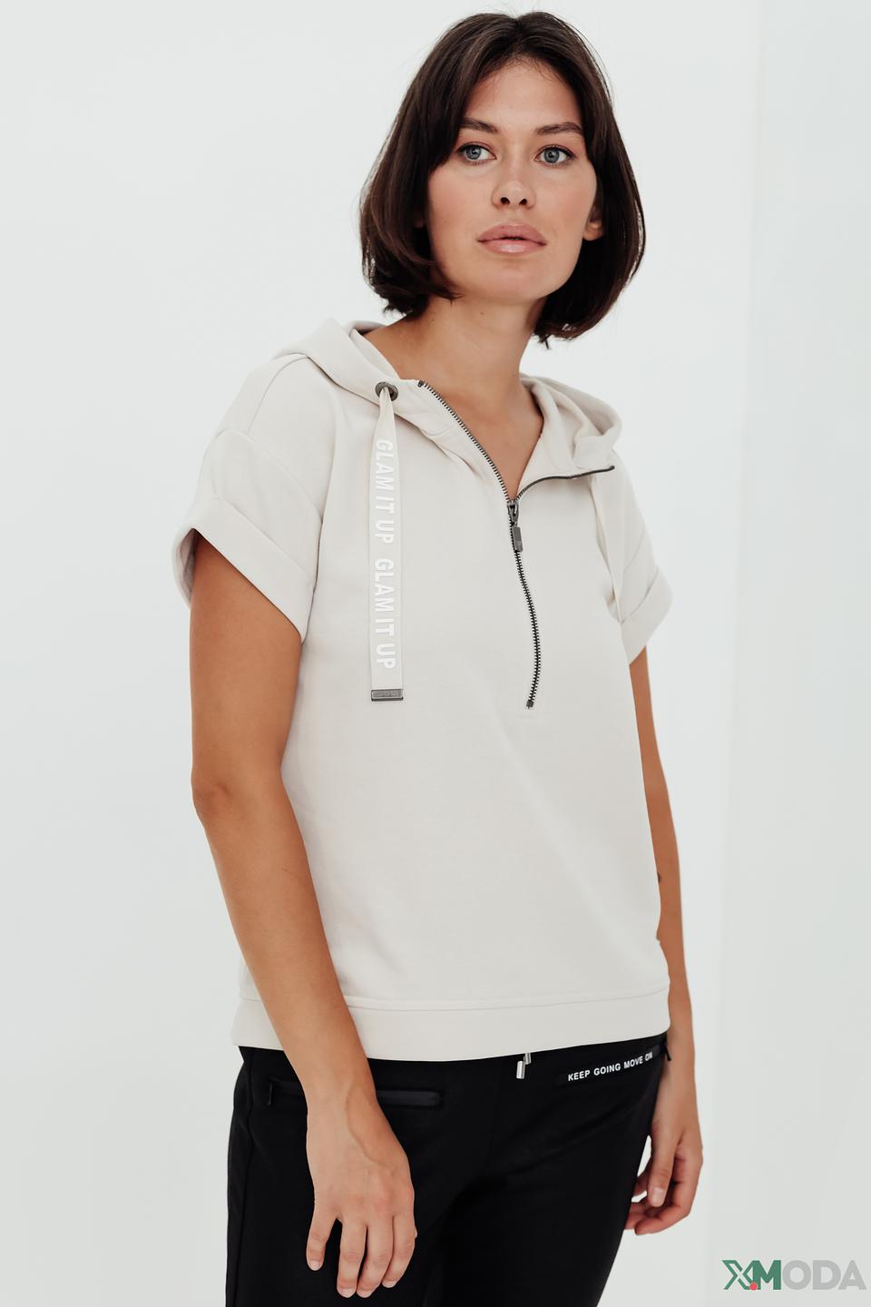 Толстовка Monari с молнией бежевая