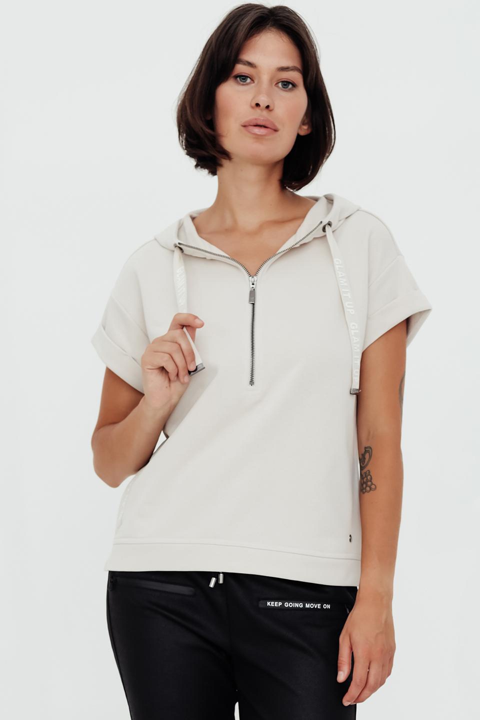 Толстовка Monari с молнией бежевая