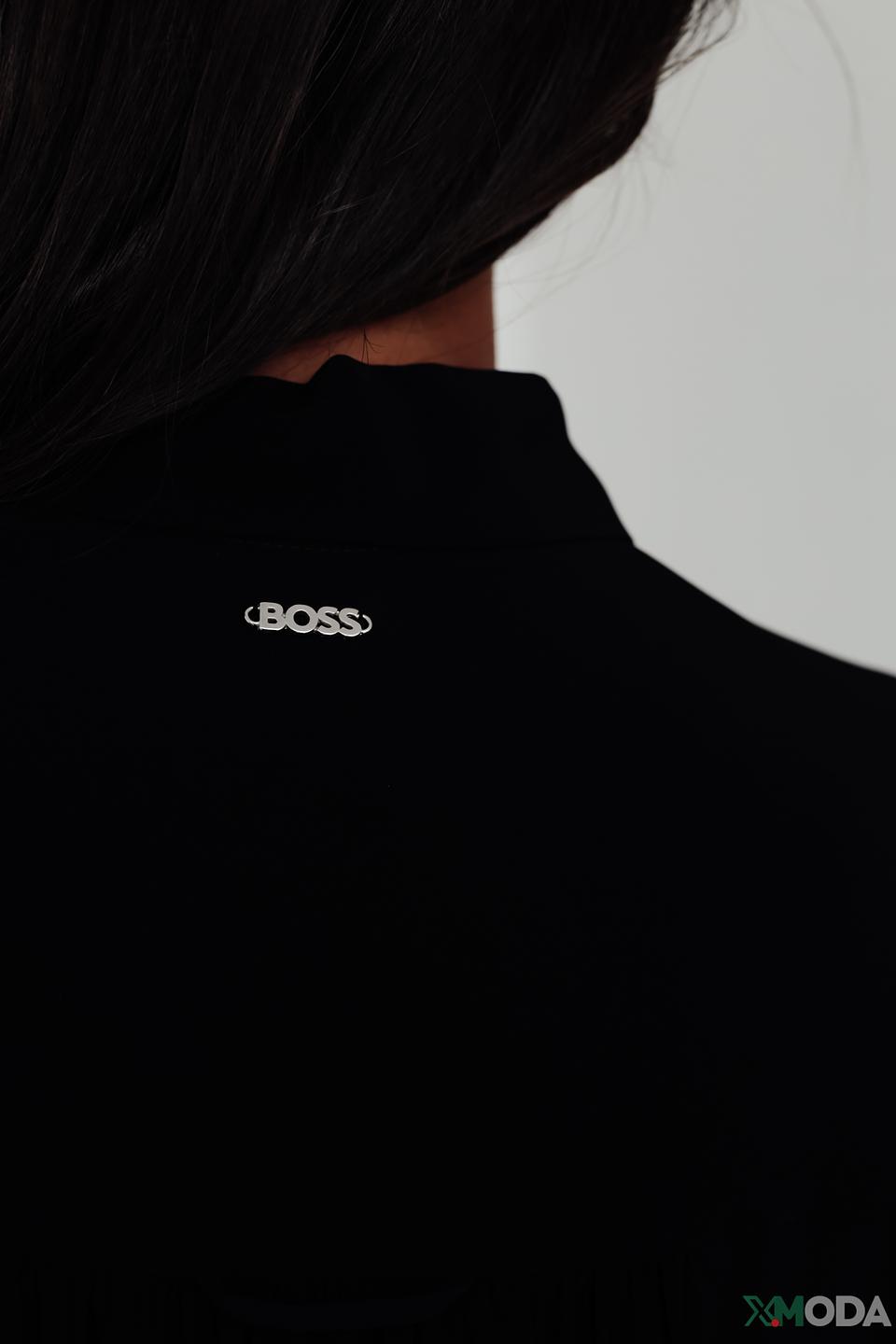 Блуза Boss Black чёрная с воротником