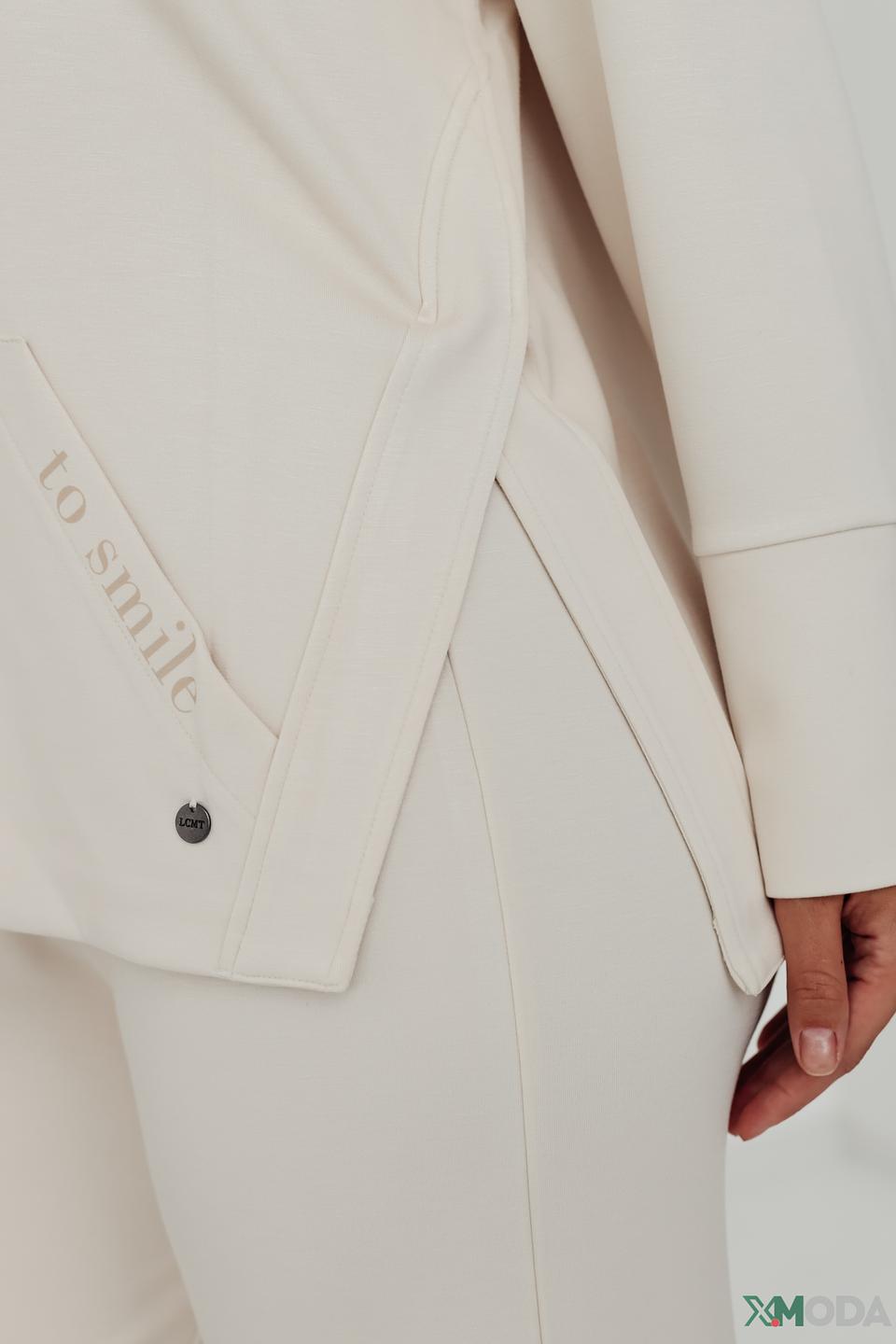 Пуловер Lecomte с капюшоном бежевый